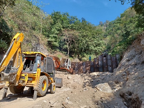 第２回　インド北部山岳州における山地災害対策プロジェクトでダブルウォールの技術協力