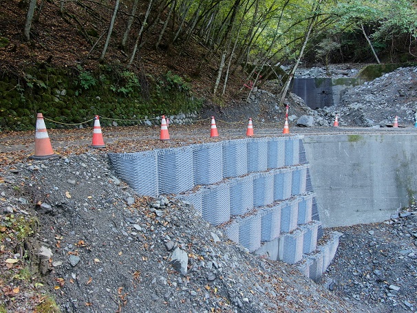 多角形EXセルの最新事例 道路災害での早期復旧工法