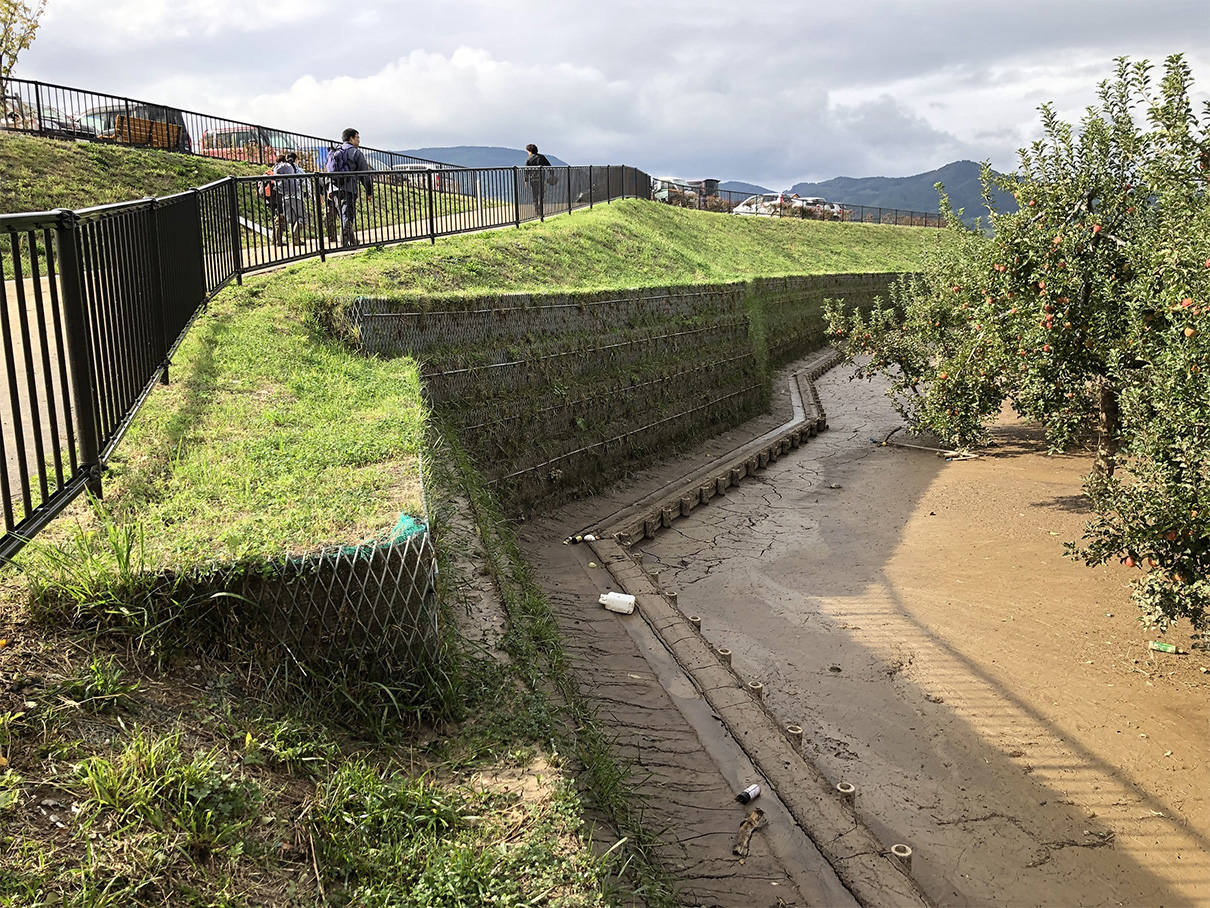 台風19号による浸水から40人の命を守った穂保高台避難公園