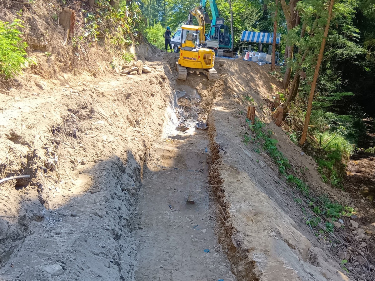 LXウォール施工中